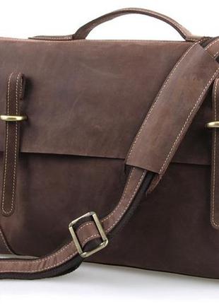 Портфель vintage 14441 у вінтажному стилі коричневий