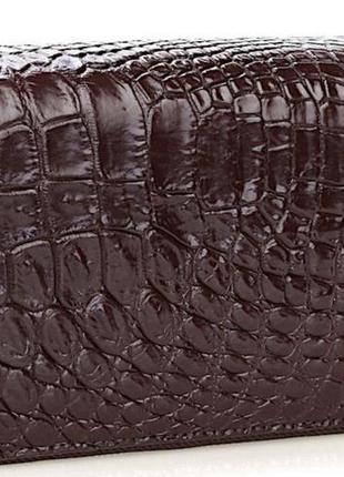 Кошелек-клатч crocodile leather 18260 из натуральной кожи крокодила коричневый1 фото