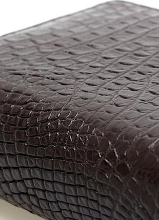 Кошелек-клатч crocodile leather 18260 из натуральной кожи крокодила коричневый4 фото