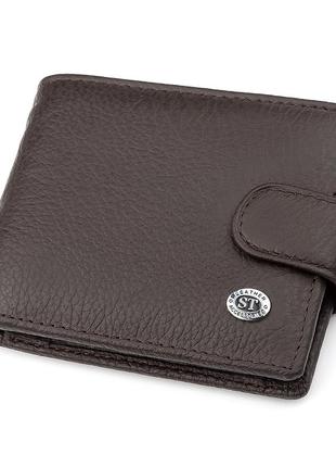 Чоловічий гаманець st leather 18317 (st114) з натуральної шкіри коричневий