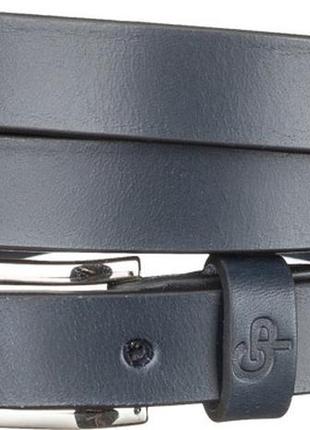 Ремень женский grande pelle 11068 тонкий синий