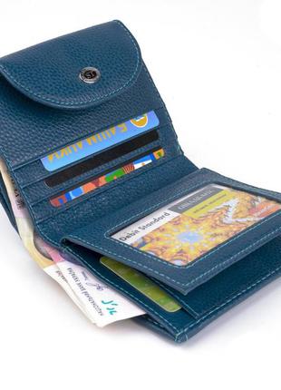 Женское портмоне с монетницей на молнии st leather 18927 синий2 фото