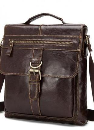 Мессенджер мужской vintage 14629 кожаный коричневый