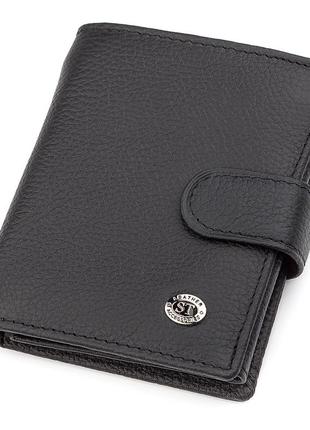 Чоловічий гаманець st leather 18496 (st132) натуральна шкіра чорний
