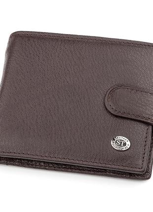 Мужской кошелек st leather 18310 (st103) натуральная кожа коричневый
