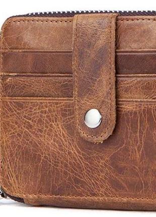 Картхолдер кожаный vintage 14936 светло-коричневый2 фото