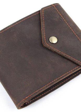Бумажник горизонтальный в коже crazy horse vintage 14975 коричневый1 фото