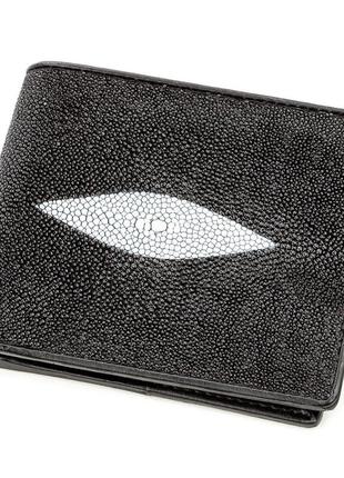 Бумажник мужской stingray leather 18563 из натуральной кожи морского ската черный