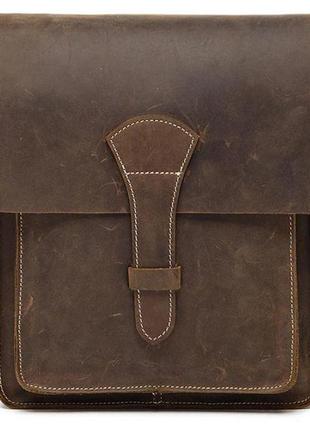 Cумка мужская вертикальная vintage 14660 коричневая