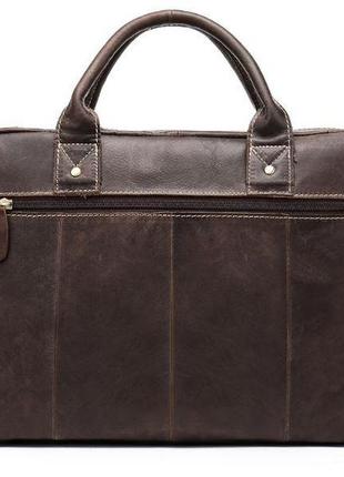 Сумка - портфель чоловіча vintage 14667 коричнева2 фото