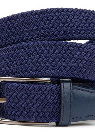 Текстильный мужской ремень классика vintage 20524 синий