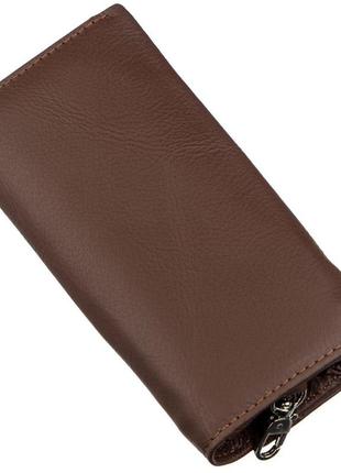 Чоловічий универсалный гаманець з ключницею st leather 18840 коричневий2 фото