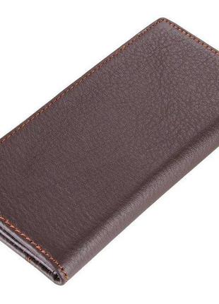 Бумажник мужской в гладкой коже vintage 14645 коричневый1 фото