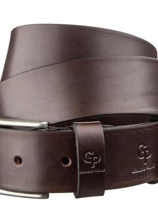 Ремінь чоловічий гладкий grande pelle 11264 коричневий