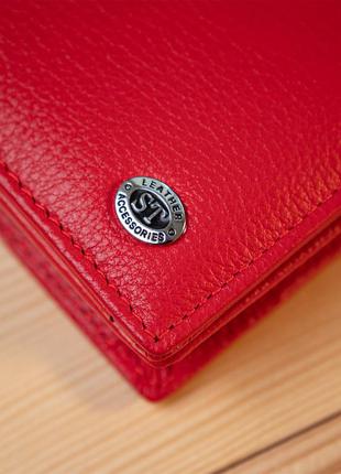 Універсальний жіночий гаманець-клатч st leather 19372 червоний9 фото