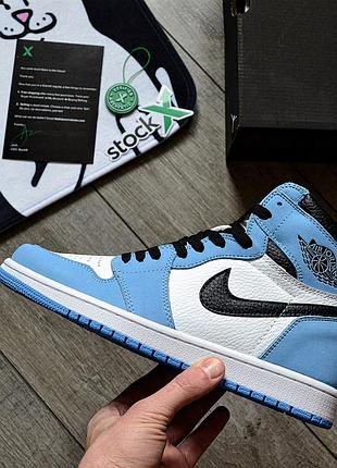 Nike air jordan 1 retro university blue кроссовки!!!