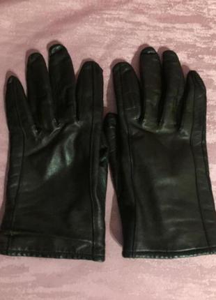 Круті шкіряні темно-коричневі рукавички gr