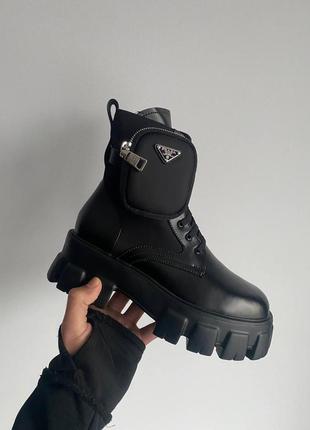 prada plaque monolith premium   женские ботинки прада