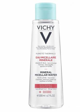 Vichy мицеллярная вода для чувствительной кожи лица и глаз vichy pure 100мл