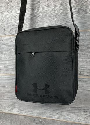 Мужская барсетка under armour черная сумка на плечо