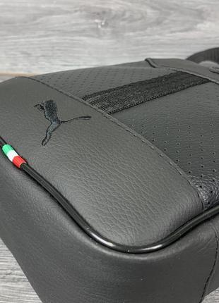 Мужская барсетка puma черная сумка на плечо6 фото