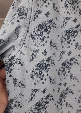 🌿 мужская коттоновая рубашка в цветочный принт3 фото