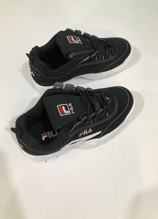 Fila disruptor black брендові чорні жіночі кросівки філа розпродаж жіночі круті чорні кросівки філа розпродаж5 фото