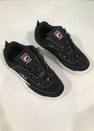 Fila disruptor black брендові чорні жіночі кросівки філа розпродаж жіночі круті чорні кросівки філа розпродаж6 фото