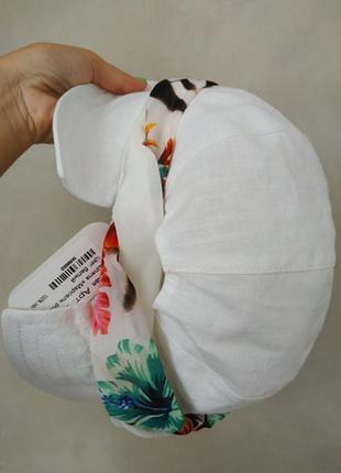 Шляпа з льна "марсель" — 1550 білий5 фото