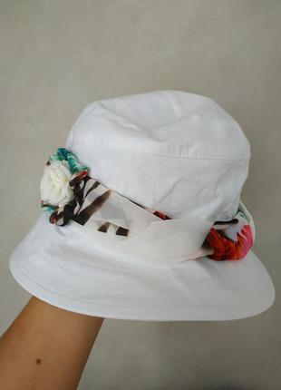 Шляпа з льна "марсель" — 1550 білий3 фото