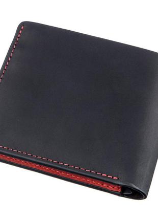 Оригинальное портмоне комби унисекс на магните grande pelle 11207 черное2 фото