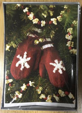 Открытки новогодние поздравительные, 18шт./уп.
