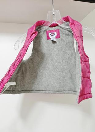 Kik немецкая жилетка тёплая на молнии стёганая розовая безрукавка для девочки 2-3года синтепон флис7 фото