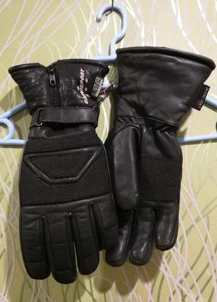 Чоловічі жіночі шкіряні чорні мотоциклетні мото рукавички для мотоцикла dannisport1 фото