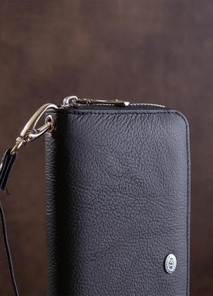 Мужской кошелек st leather 18422 (st45) натуральная кожа черный7 фото