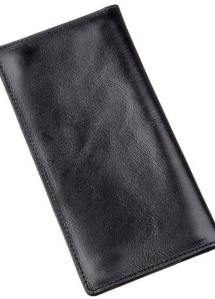 Бумажник мужской вертикальный из кожи алькор shvigel 16195 черный2 фото