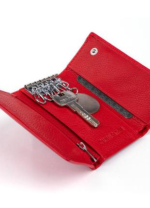 Ключница-кошелек женская st leather 19222 красная3 фото
