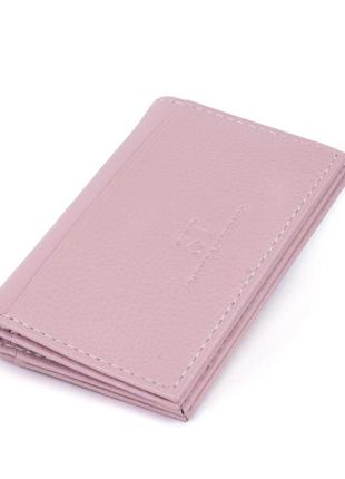 Визитница-книжка st leather 19220 розовая