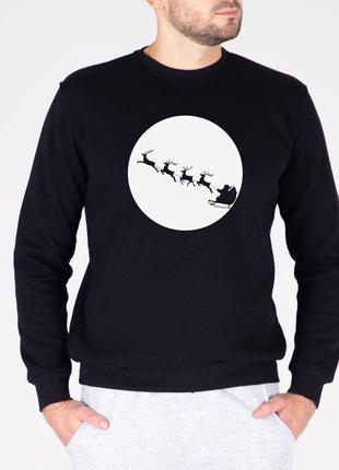 Світшот з оленями, новорічний светр, батник