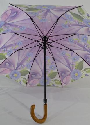 Женский зонт трость с летними узорами от фирмы "lantana".5 фото