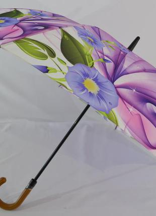 Женский зонт трость с летними узорами от фирмы "lantana".6 фото