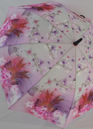 Женский зонт трость с летними узорами от фирмы "lantana".1 фото