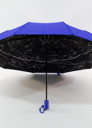 Женский зонтик "bellissimo" электрик с звездным небом изнутри