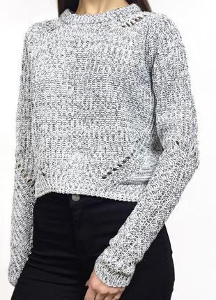 Стильный джемпер свитер крупной вязки от h&m