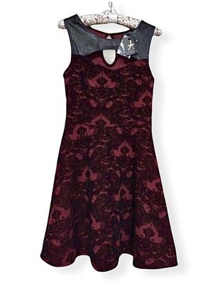 Платье с бархатным принтом