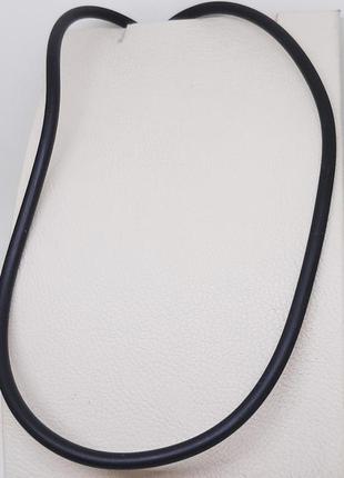 Каучуковый шнурок с серебряной застёжкой2 фото