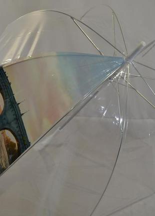 Прозорий жіночий парасольку-тростину грибком від фірми "monsoon".1 фото