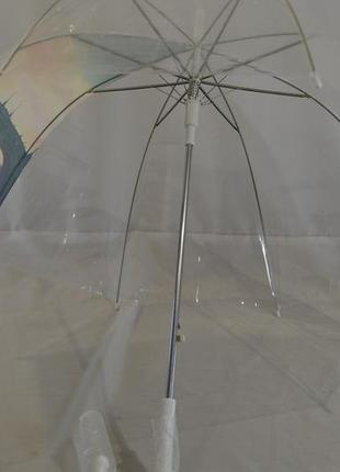 Прозорий жіночий парасольку-тростину грибком від фірми "monsoon".5 фото