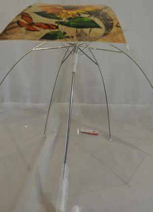 Прозора жіноча парасолька-тростина грибком від фірми "monsoon".5 фото