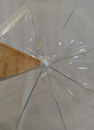 Прозора жіноча парасолька-тростина грибком від фірми "monsoon".3 фото